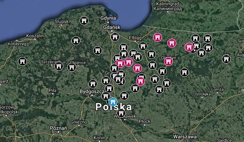 Mapa zamków krzyżackich w Polsce – odkryj ich niezwykłą historię